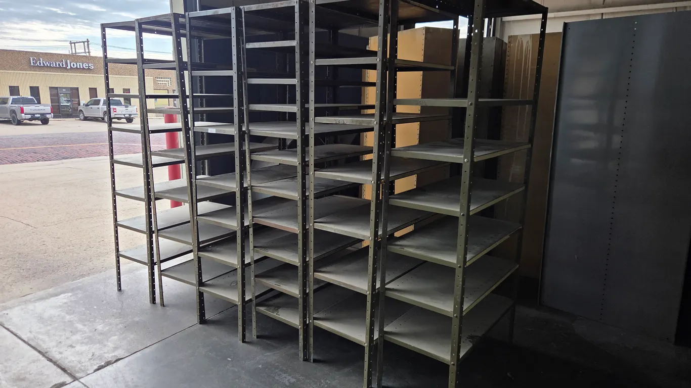 (6) Metal Shelving Units