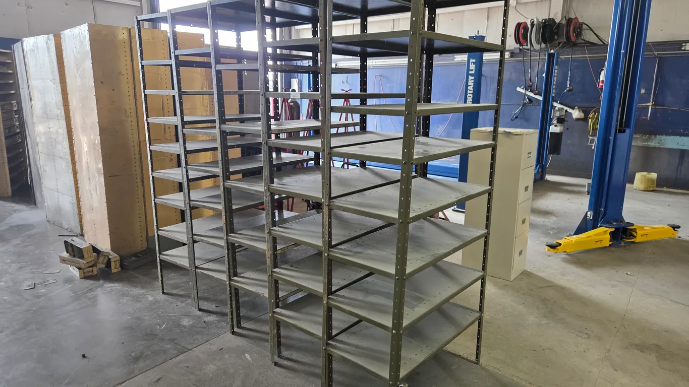 (5) Metal Shelving Units