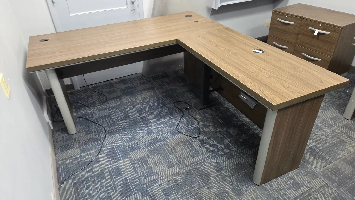 National Business Furniture Power Lift Office Desk