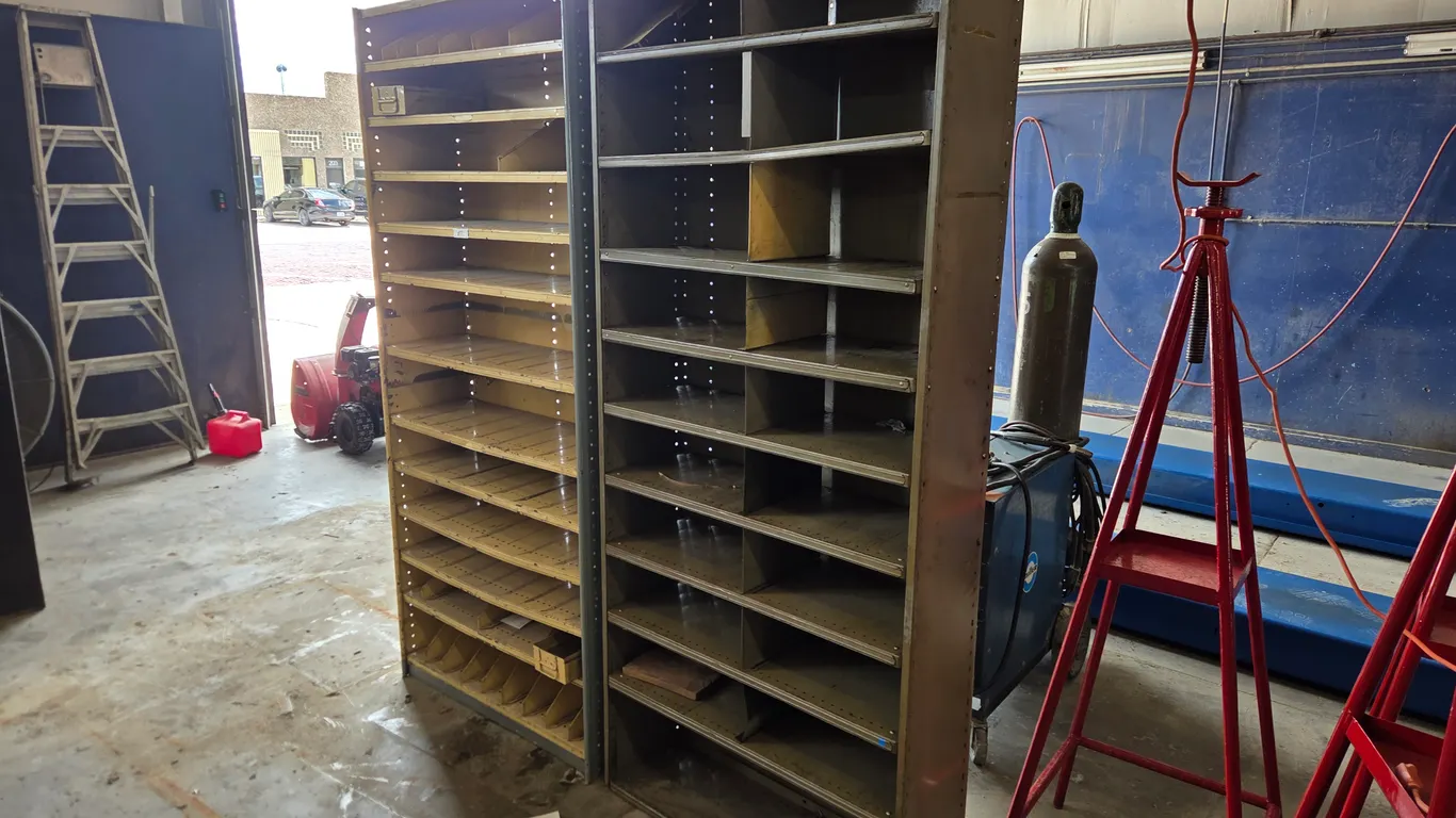 (2) Metal Shelves