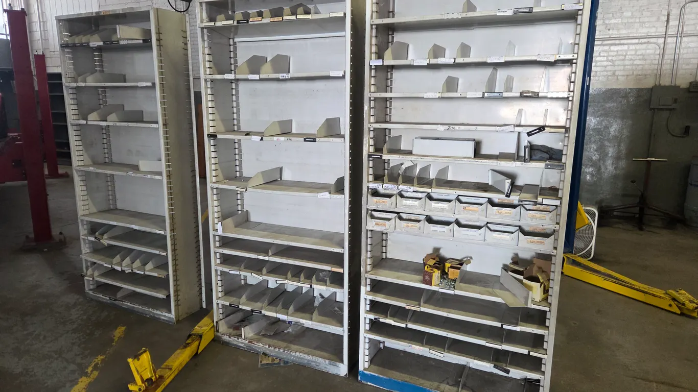 (3) Metal Shelving Units
