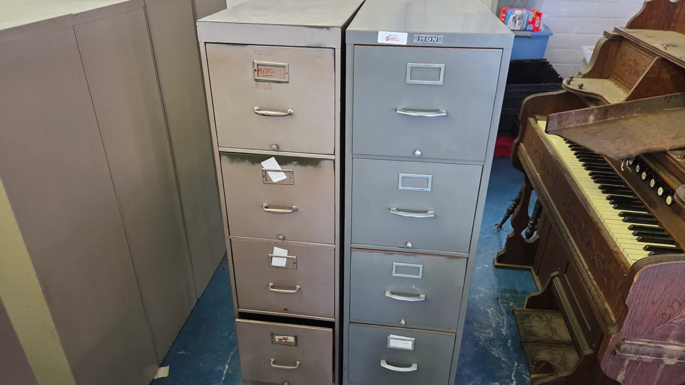 (2) Metal Filing Cabinets