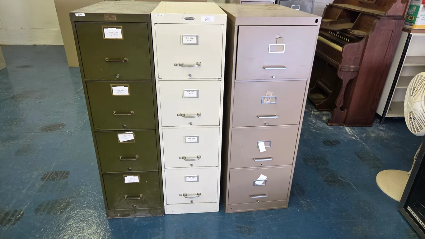 (3) Metal Filing Cabinets