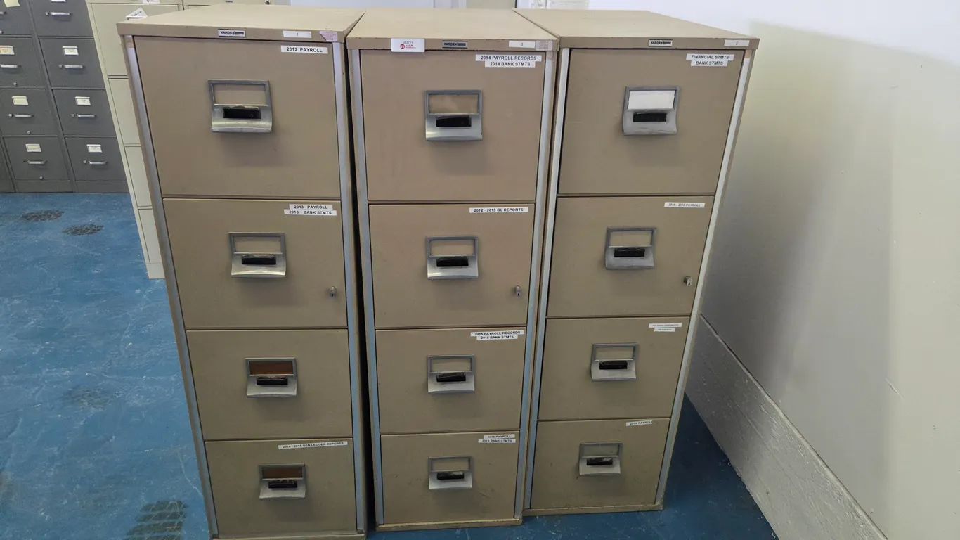 (3) Metal Filing Cabinets