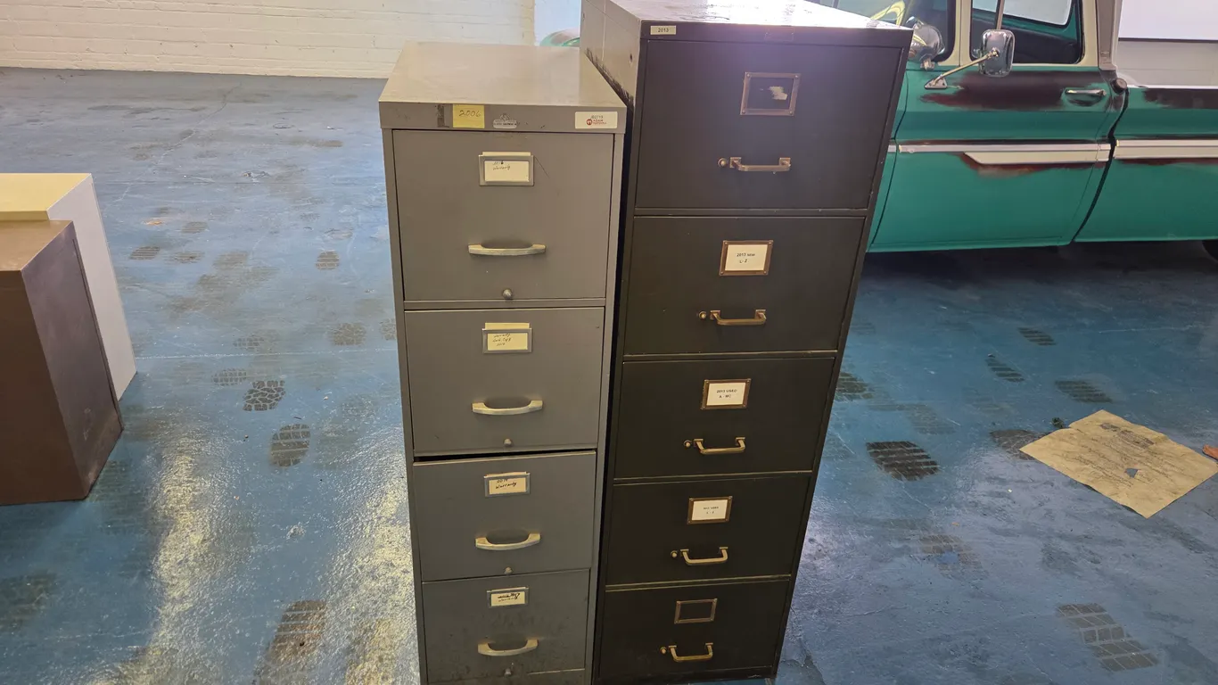 (2) Metal Filing Cabinets