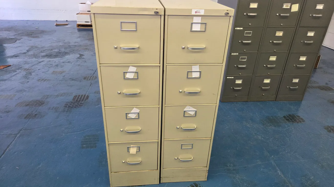 (2) Metal Filing Cabinets