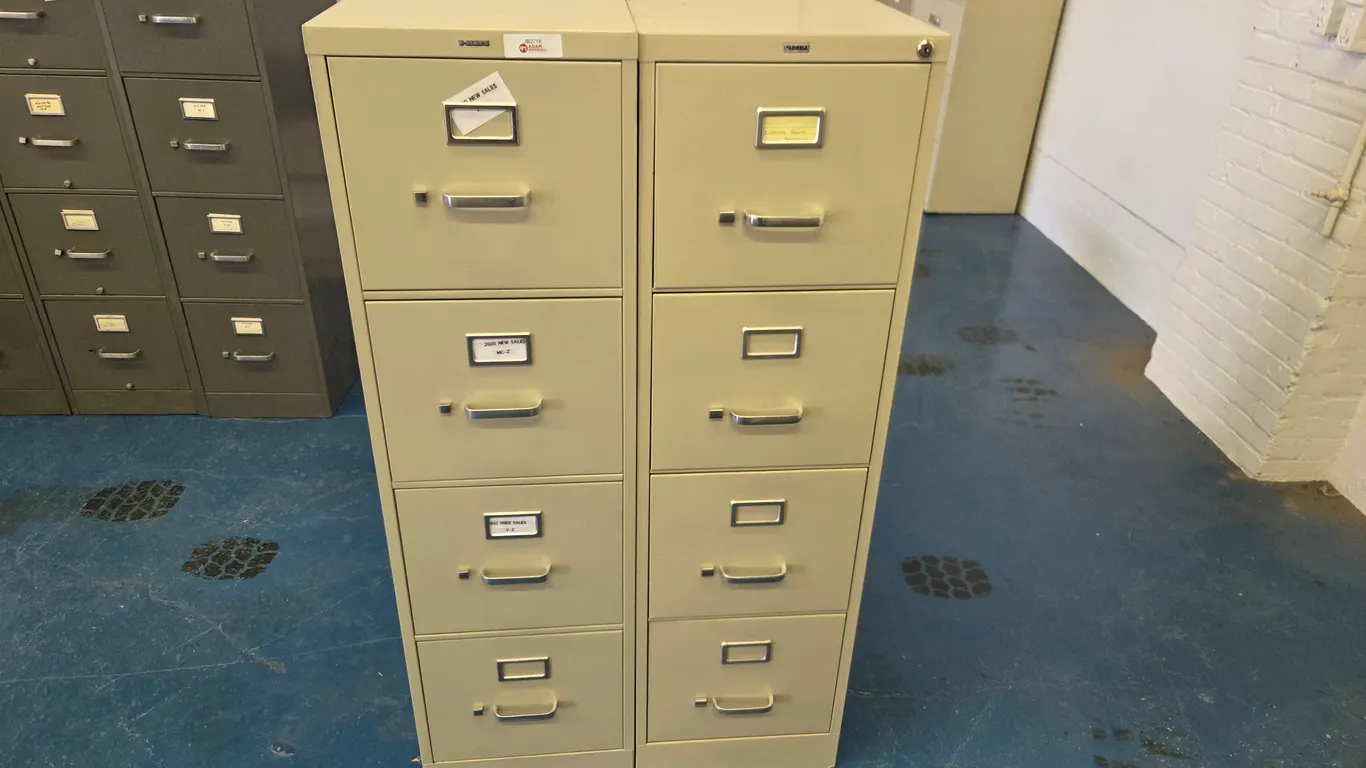 (2) Metal Filing Cabinets