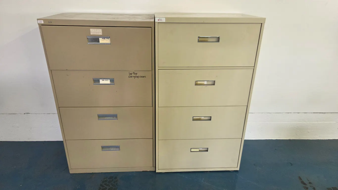 (2) Metal Filing Cabinets