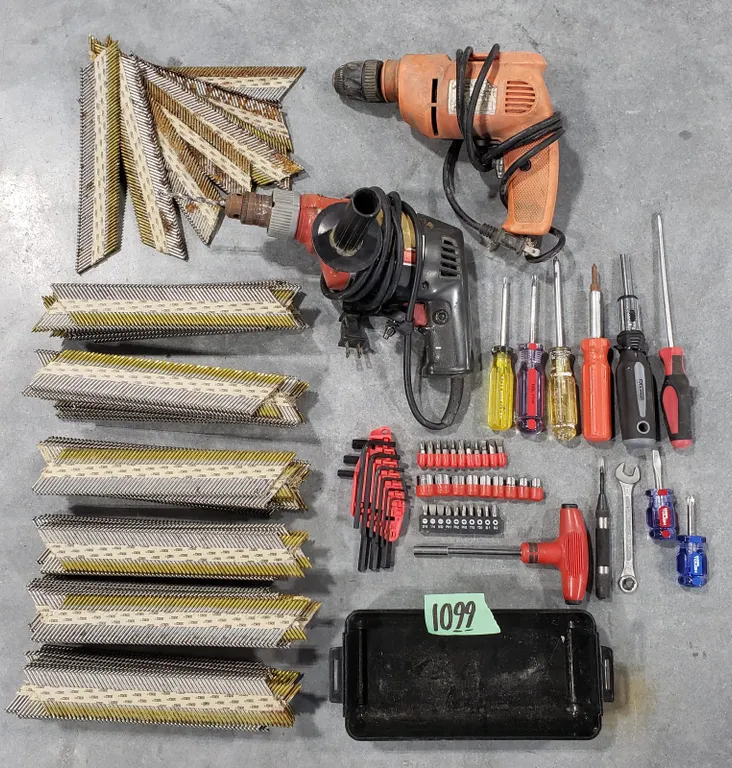 Used Assorted Tools & Drills, Senco Nails