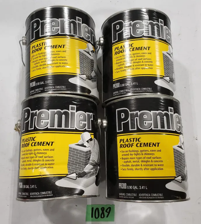 (4) Premier Plastic Roof Cement