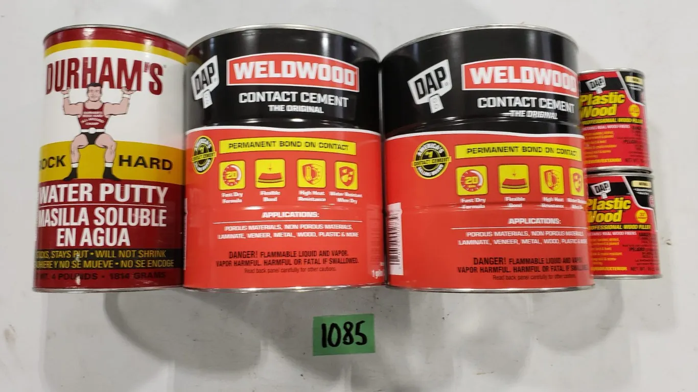 Assorted Adhesives & Water Putty