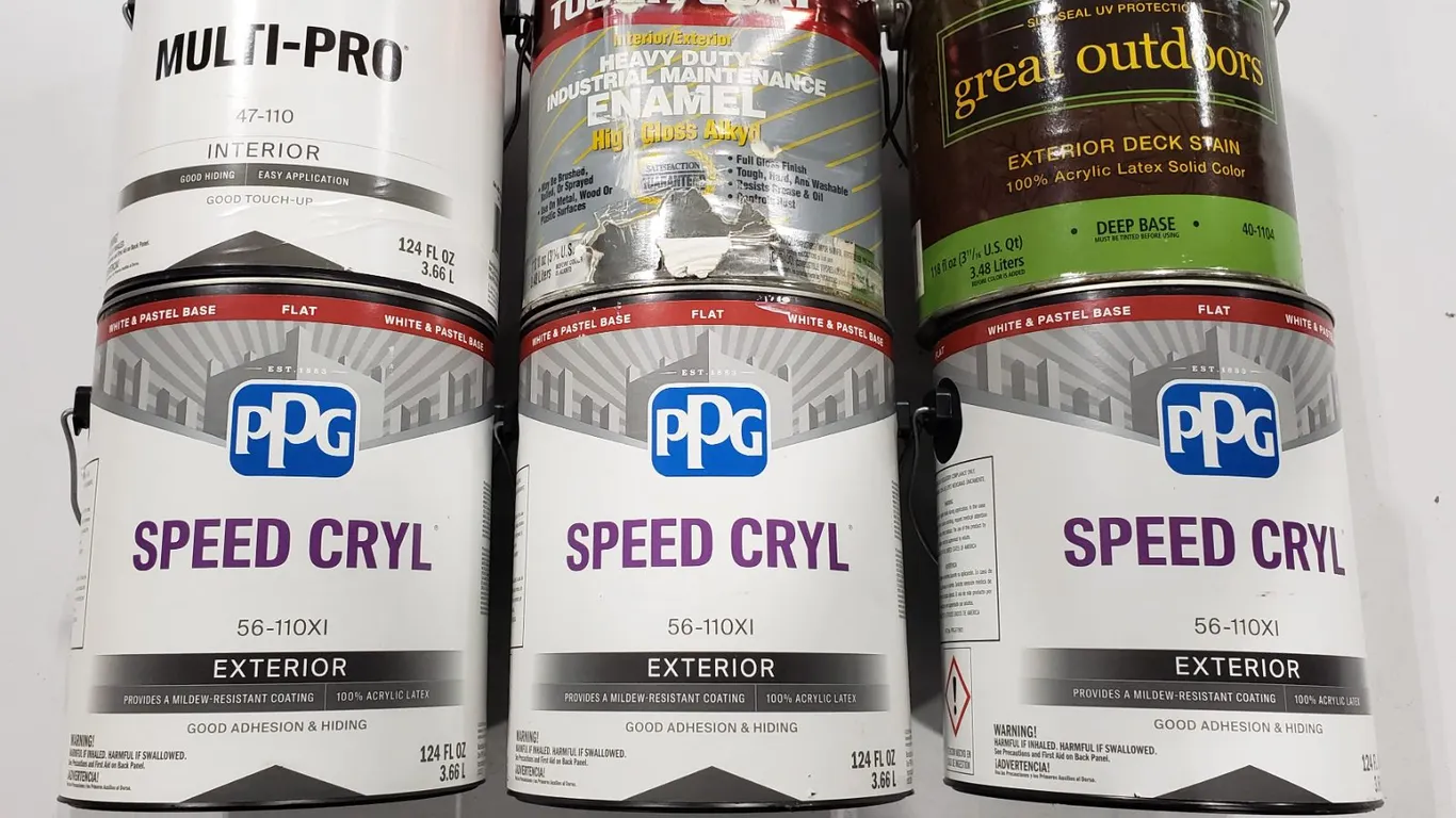 (6) Assorted PPG & Martin Senour Paint Cans