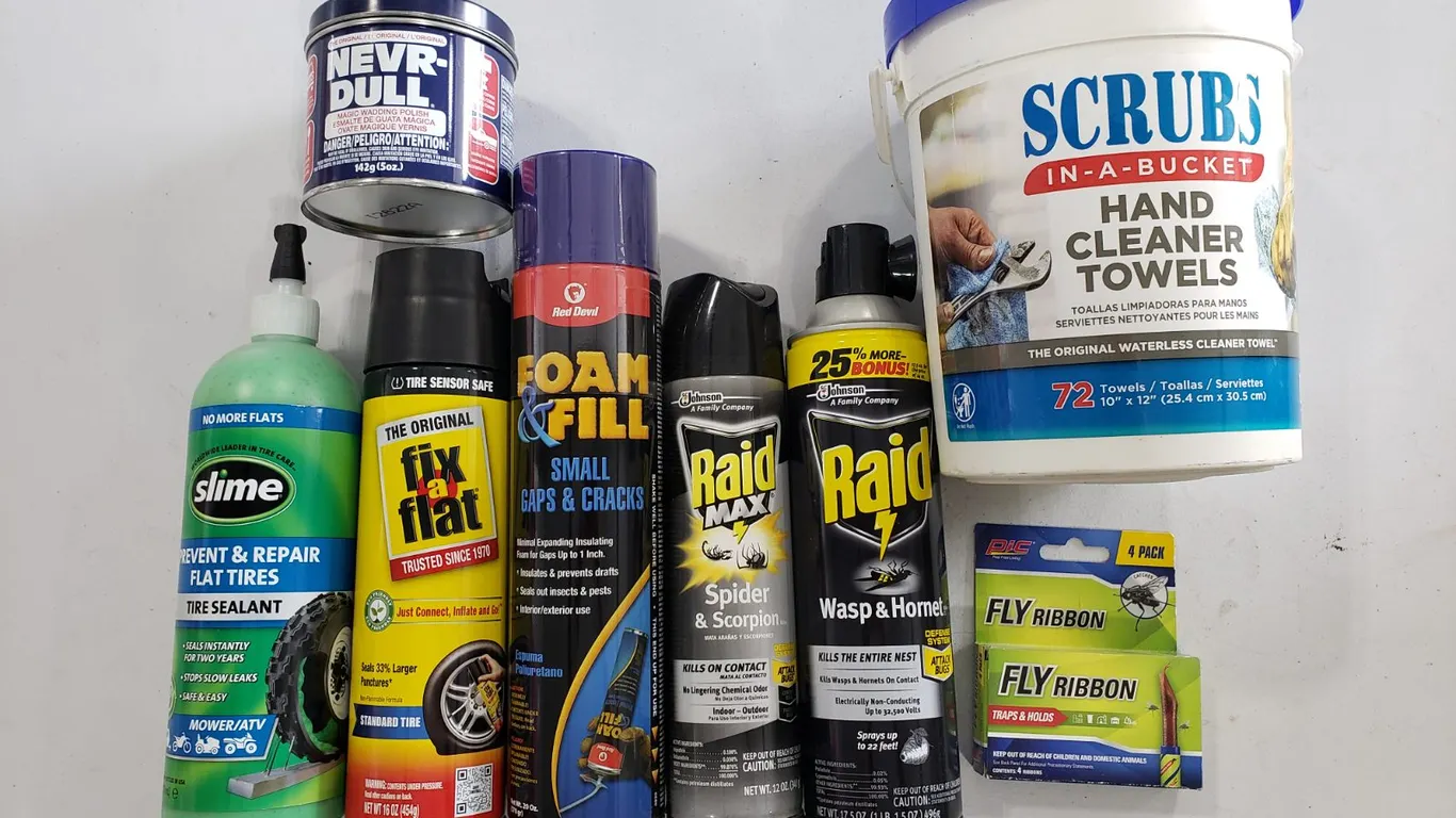 Assorted Cleaning & Repair Supplies