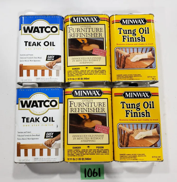 (6) Watco & Minwax Wood Finishing