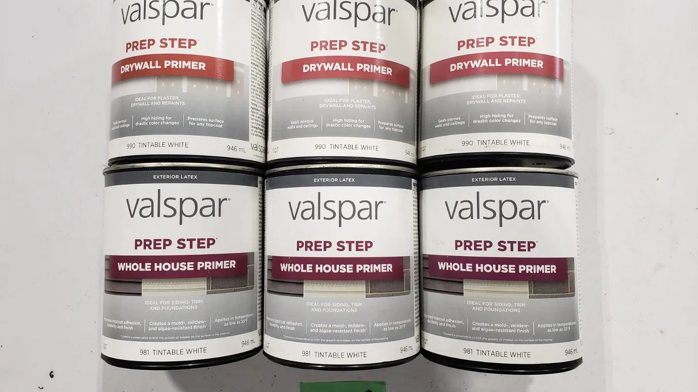 (6) Assorted Valspar Prep Step Primer