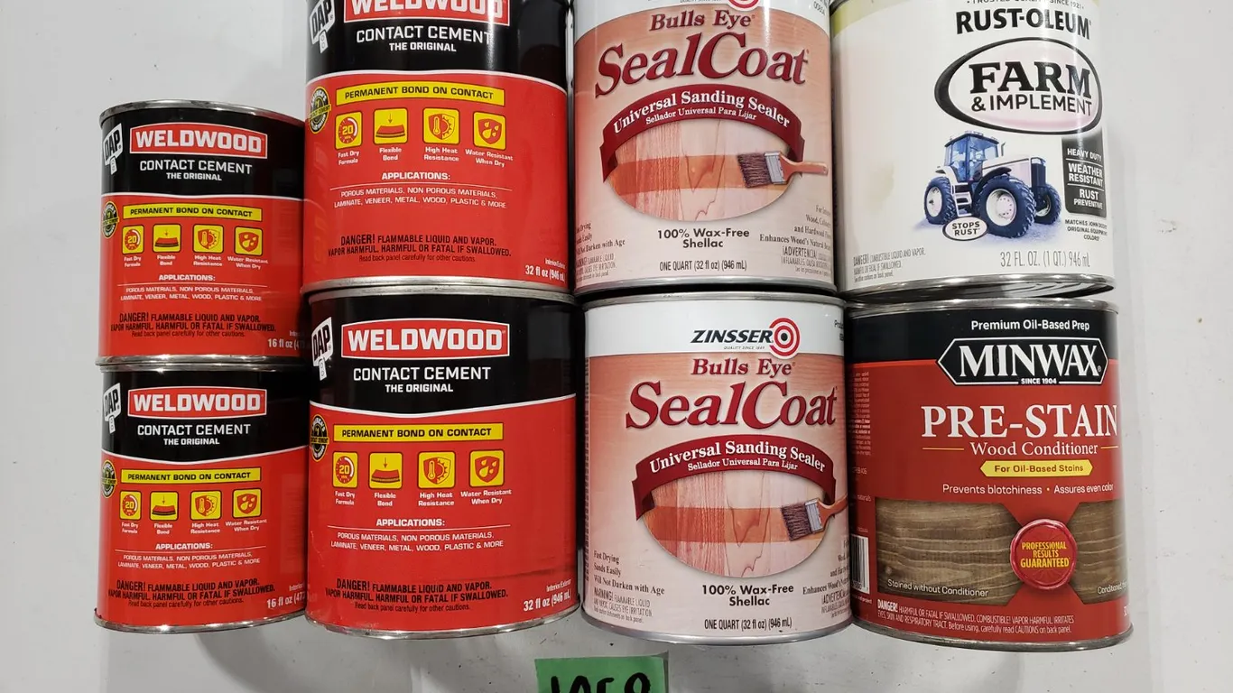 (8) Various Wood Finishes & Sealers