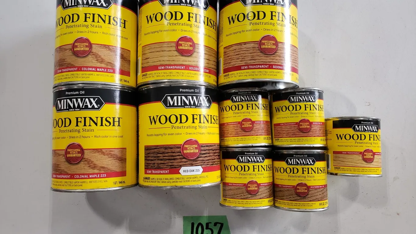 (10) Assorted Minwax Wood Finish Stain