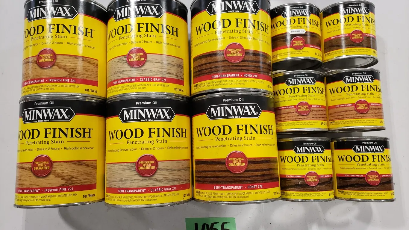 (12) Assorted Minwax Wood Finish Stain