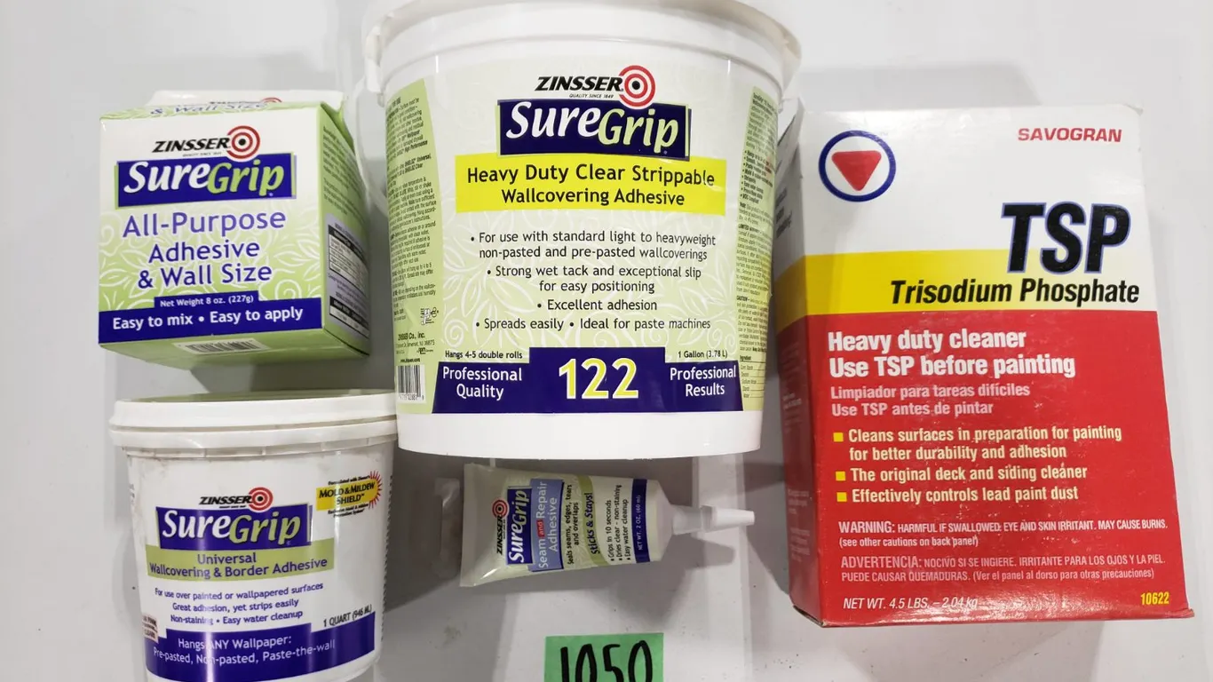 Assorted Zinsser SureGrip Adhesive & TSP