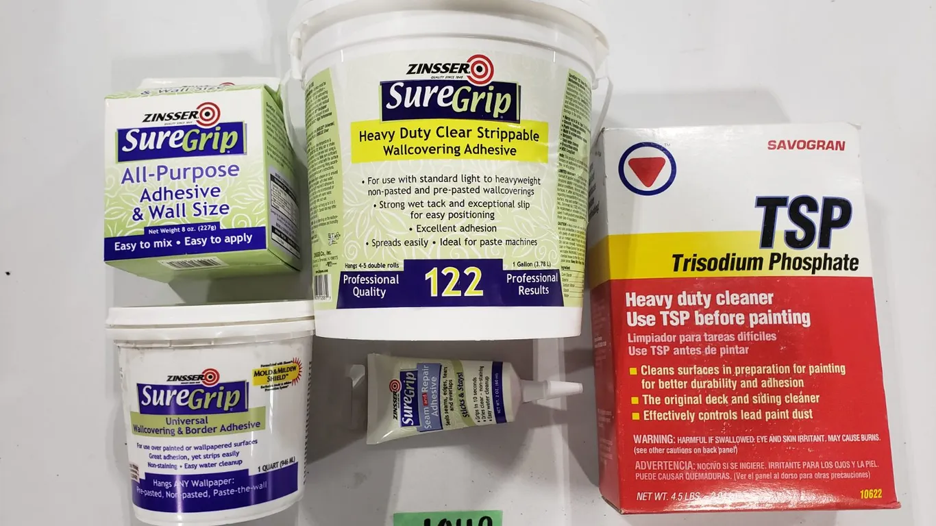 Assorted Zinsser SureGrip Adhesive & TSP