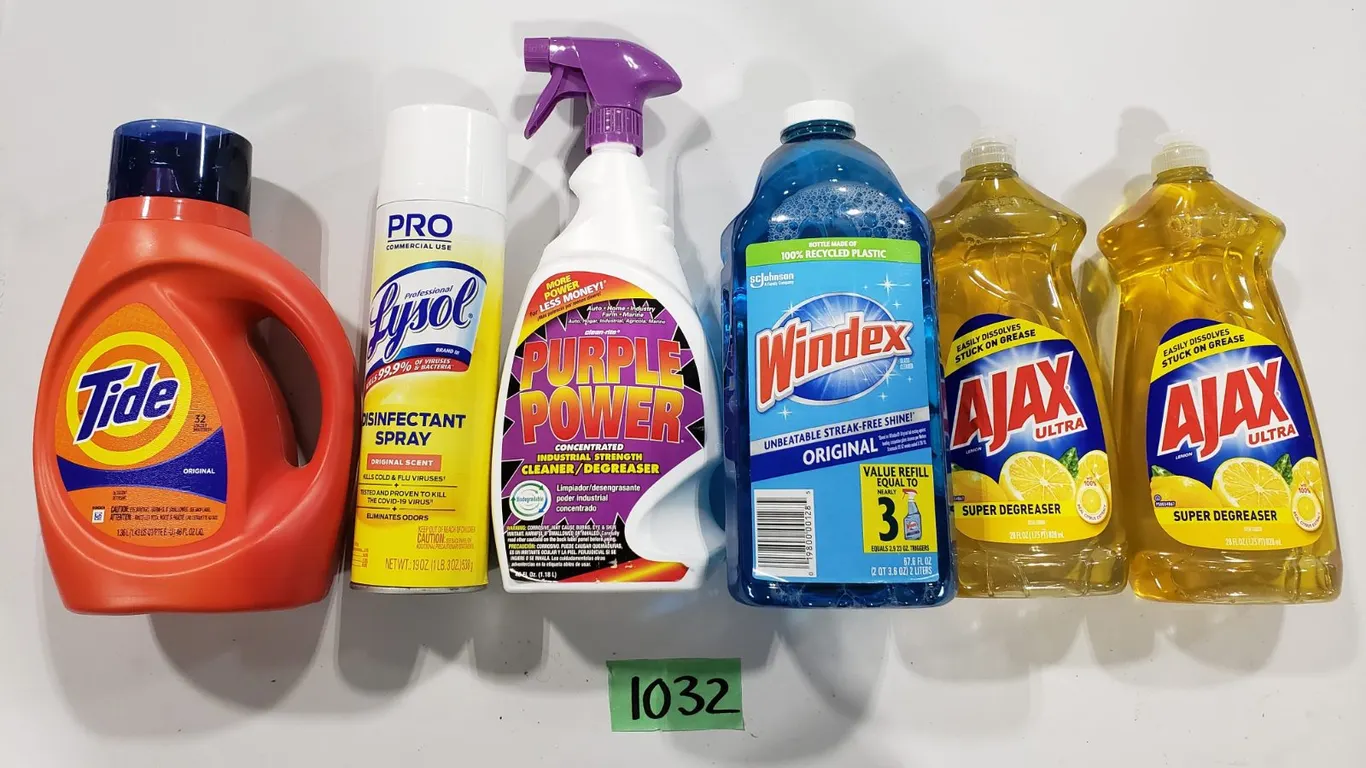 Various Household Cleaning Supplies
