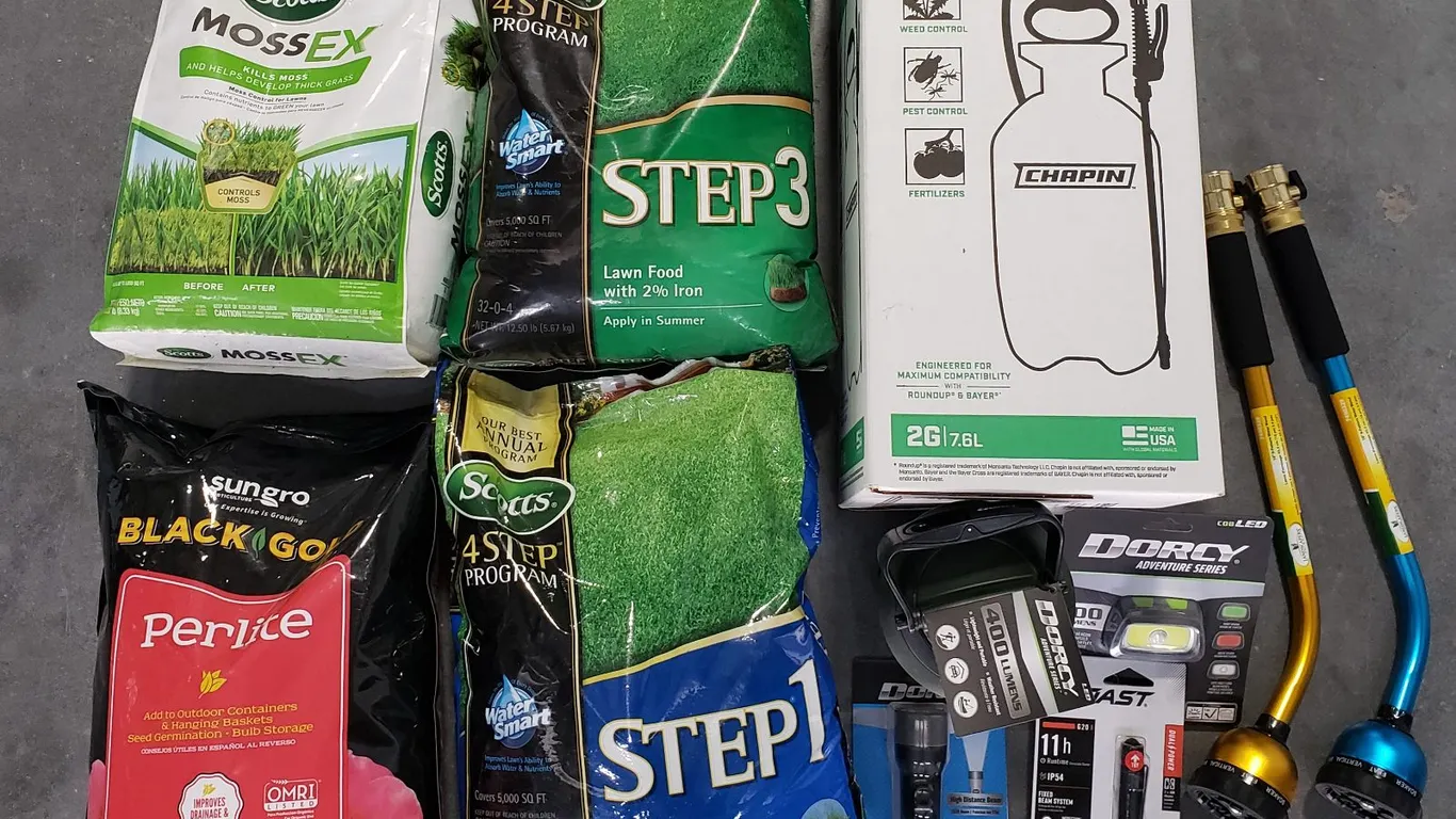 Mixed Garden Supplies to Include Sprayer, Water Wands