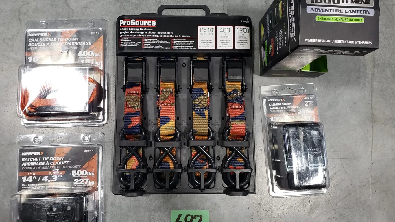 Various Tie-Downs & Lantern
