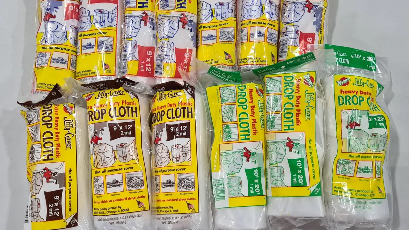 (13) Jiffy-Cover Plastic Drop Cloths