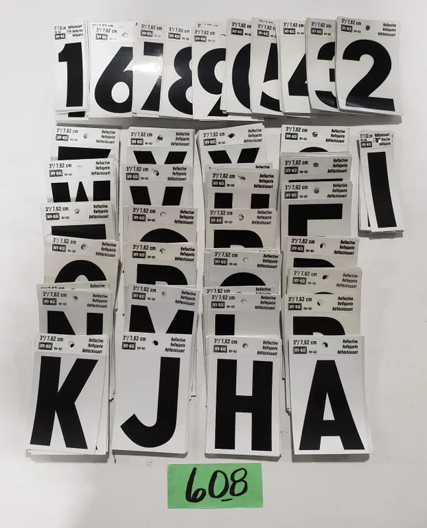 Hy-Ko Reflective Letter & Number Decals