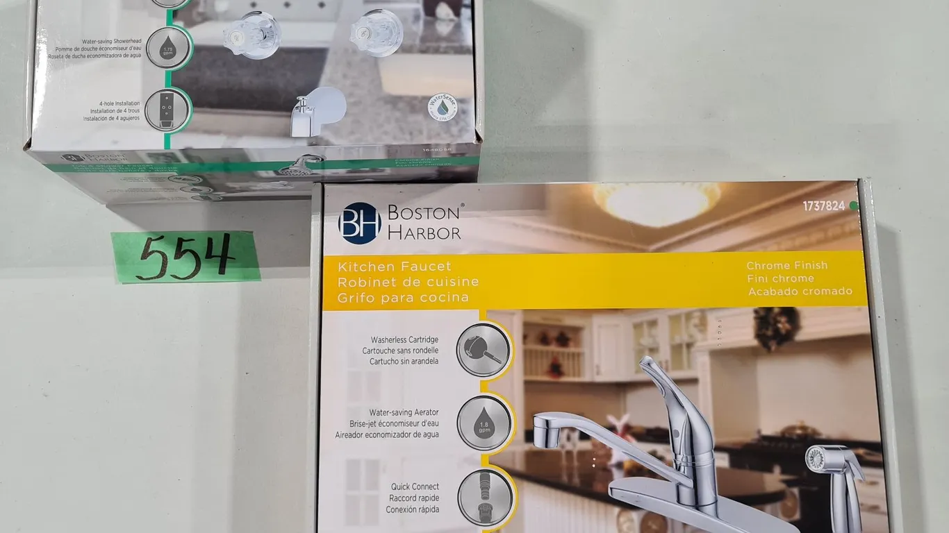 (2) Boston Harbor Kitchen & Bath Faucets
