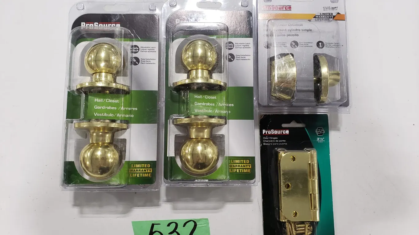 (4) ProSource Brass Door Hardware
