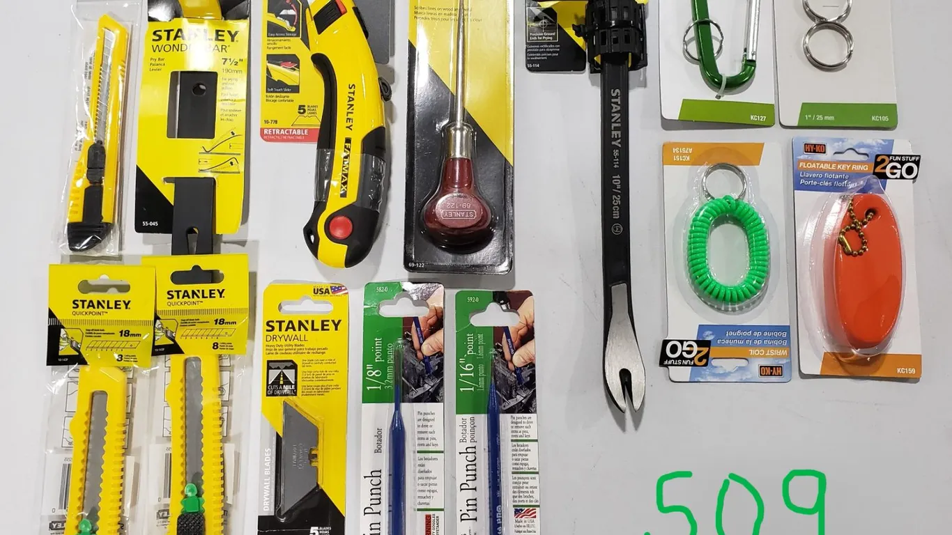 Assorted Tools To Include Stanley Tools, Pin Punch, & More