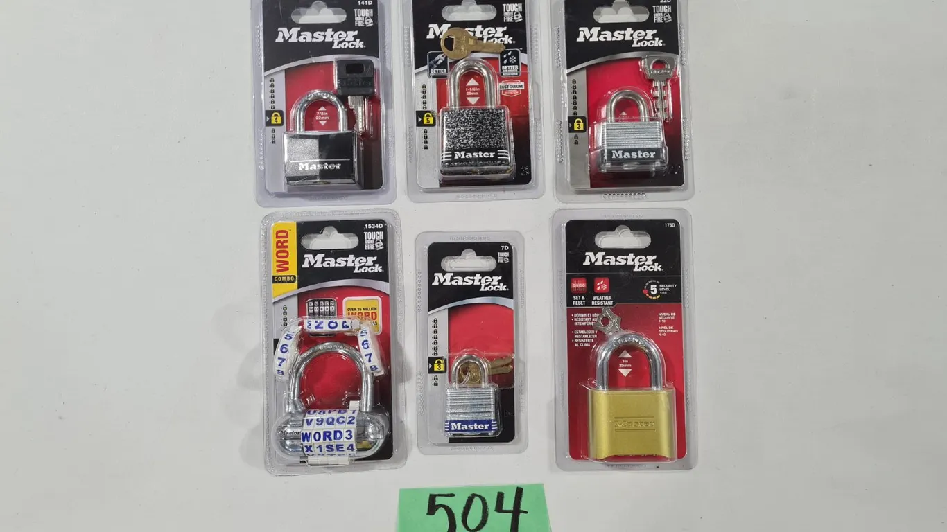 (6) Assorted Master Locks