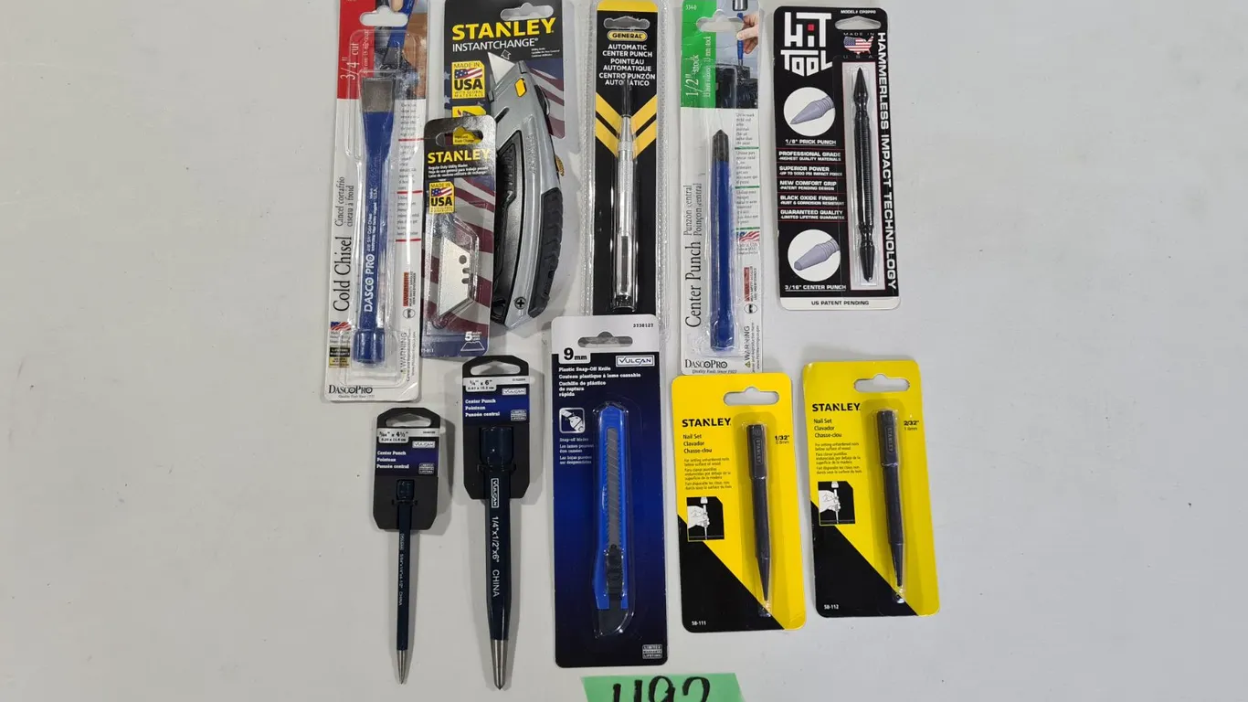 Assorted Hand Tools to Include Chisel, Punches and More
