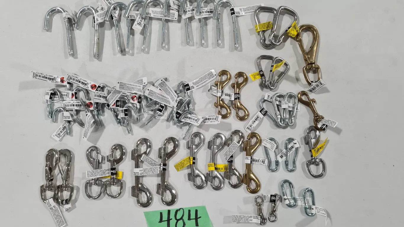 Assorted Hooks, Clips & Carabiners