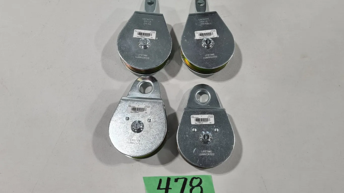 (4) 3" Zinc Plated Single Pulleys