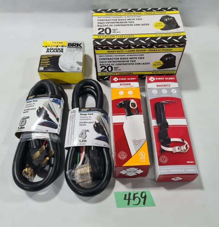 Assorted Home Safety Items & Power Cords