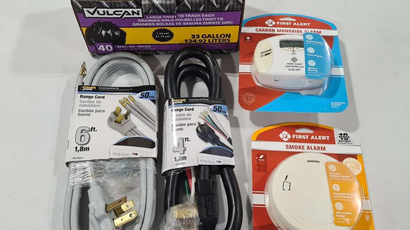 Assorted Home Safety Items & Power Cords