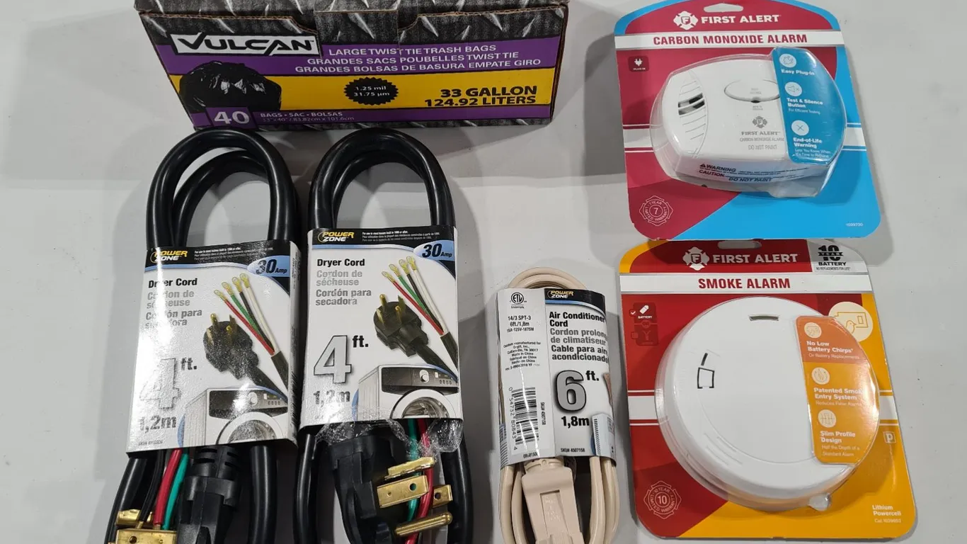 Assorted Home Safety Items & Power Cords