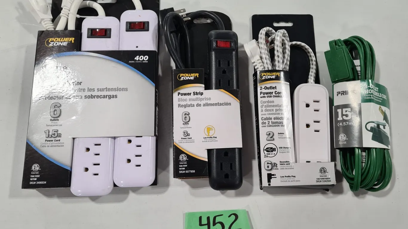 Assorted Power Strips & Extension Cord