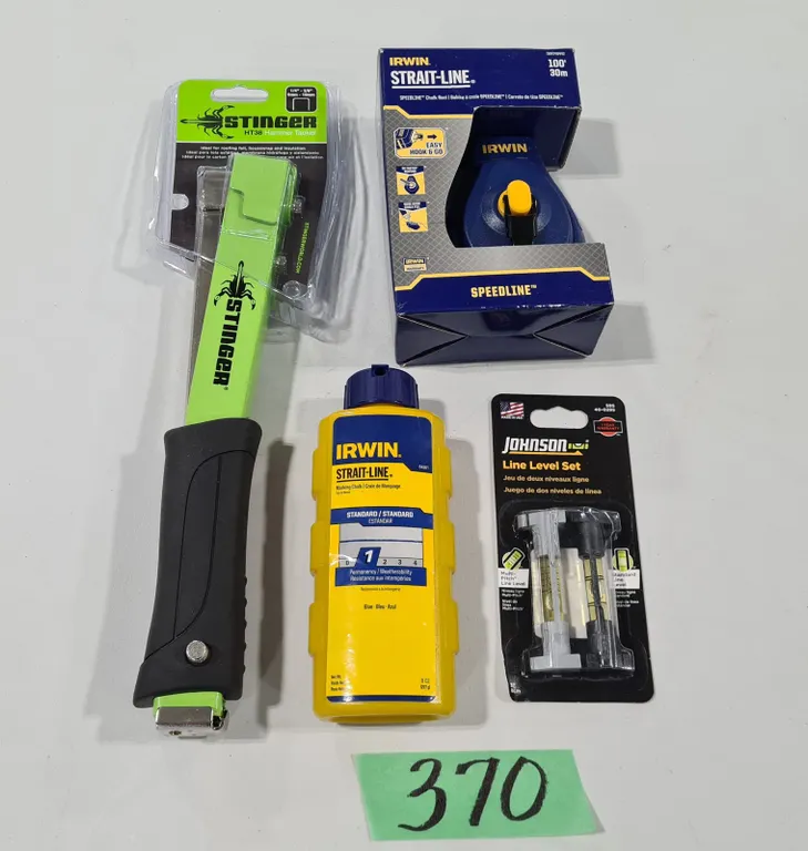 Hammer Tacker, Line Level, Chalk Line