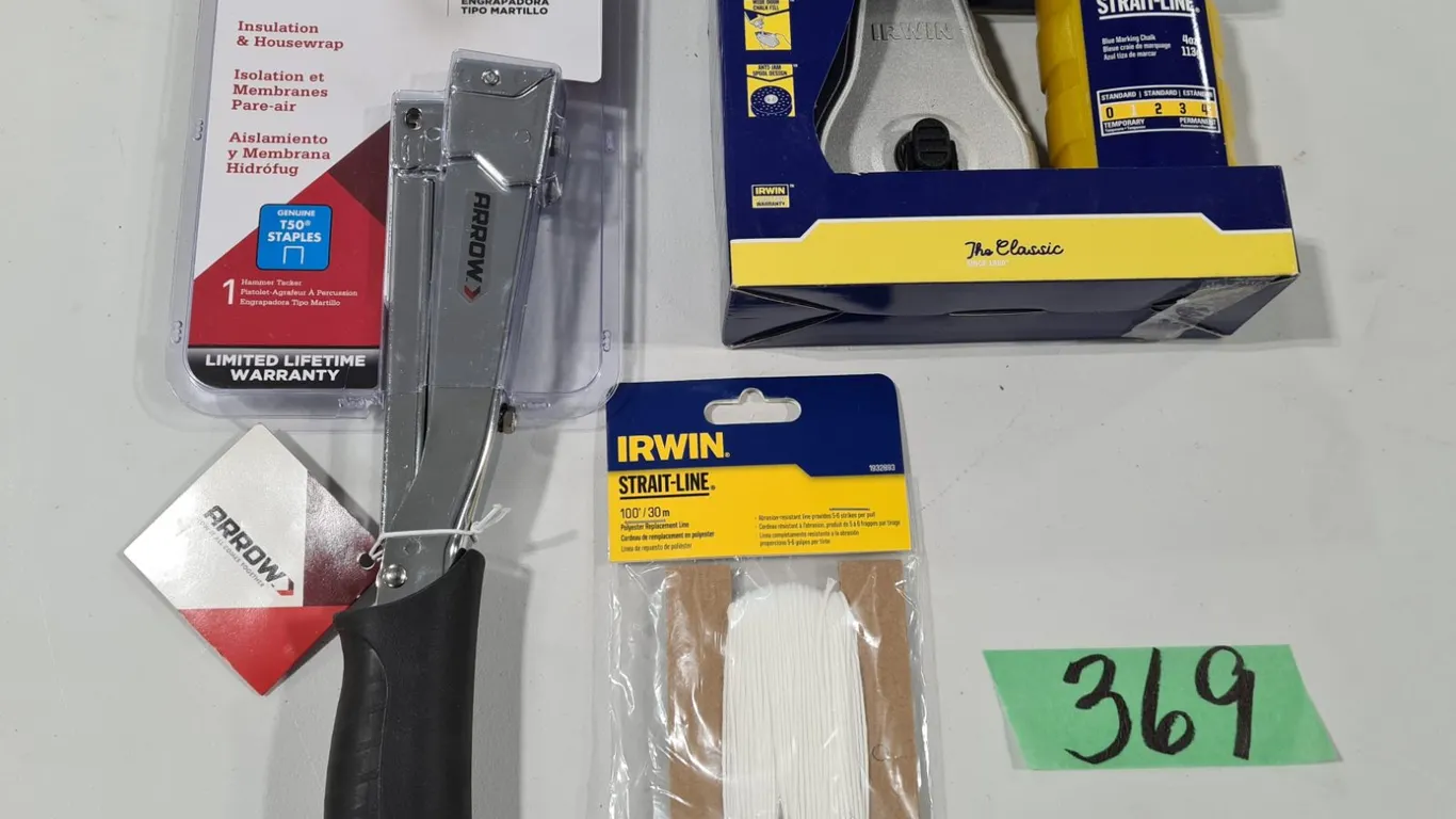 Hammer Tacker, Chalk Reel, Line