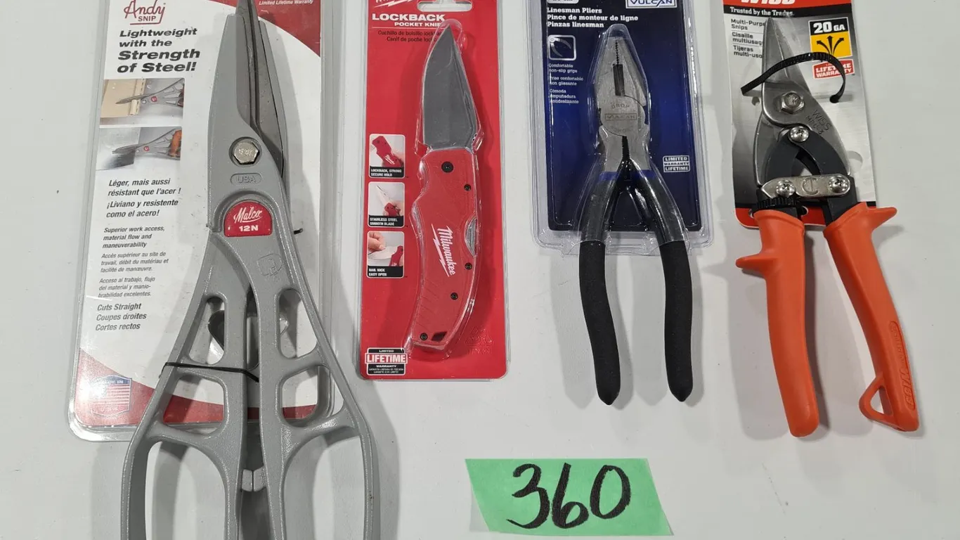 Assorted Hand Tools to Include Snips & Pliers