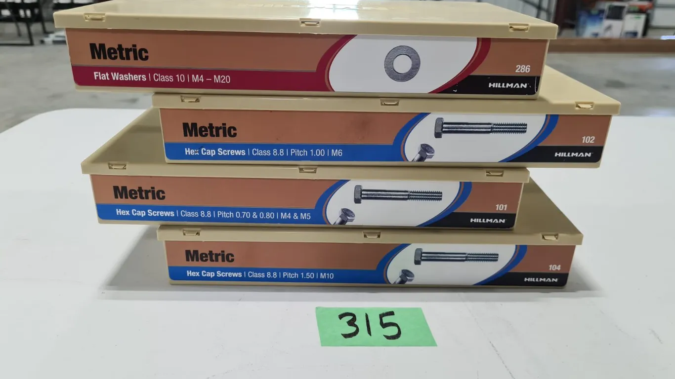 (4) Hillman Metric Screw and Bolt Assortment