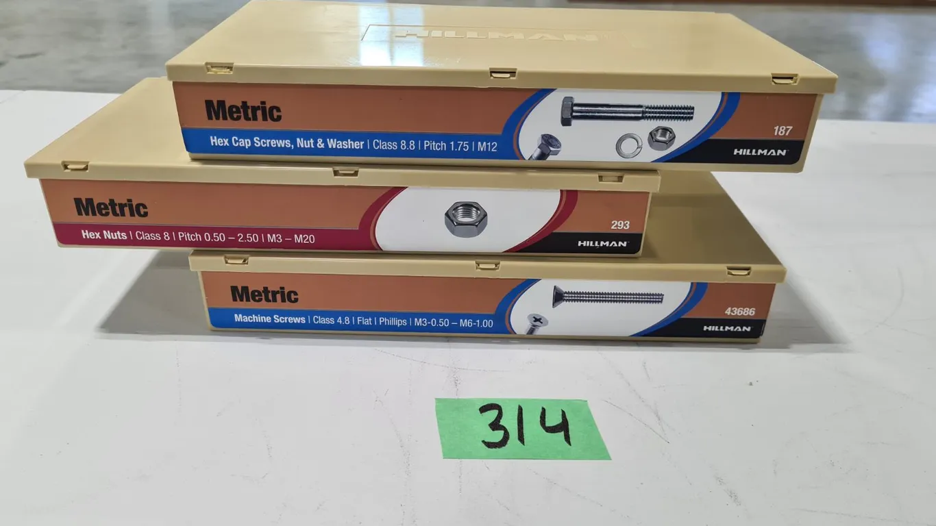 (3) Hillman Metric Screw and Bolt Assortment