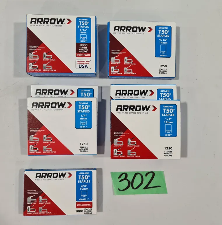 Assorted Arrow T50 Staple