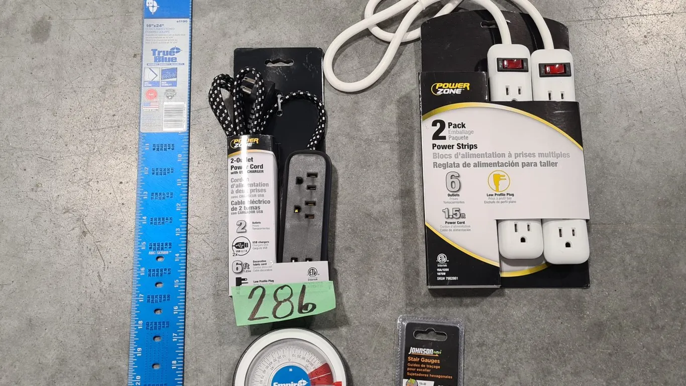Measuring Square, Power Strips & More
