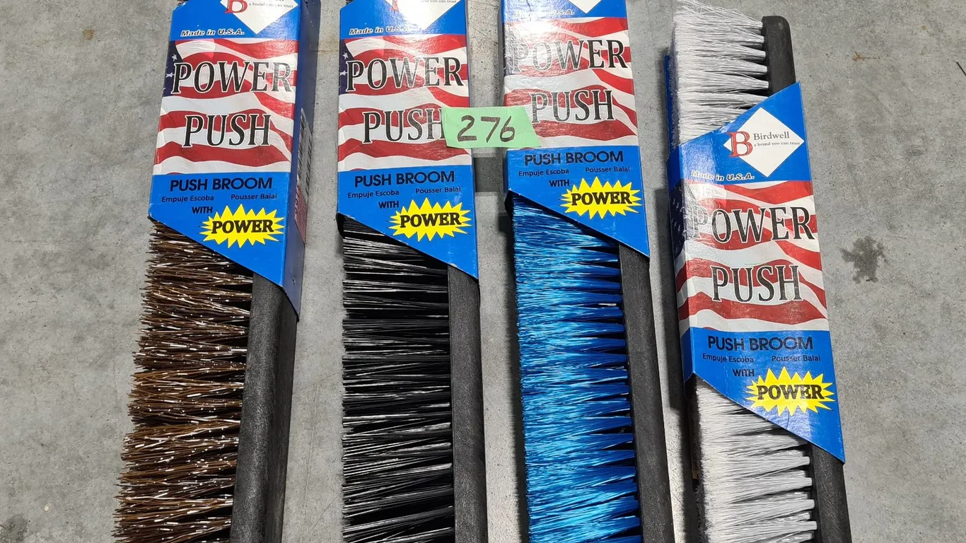 (4) Birdwell Push Broom Heads