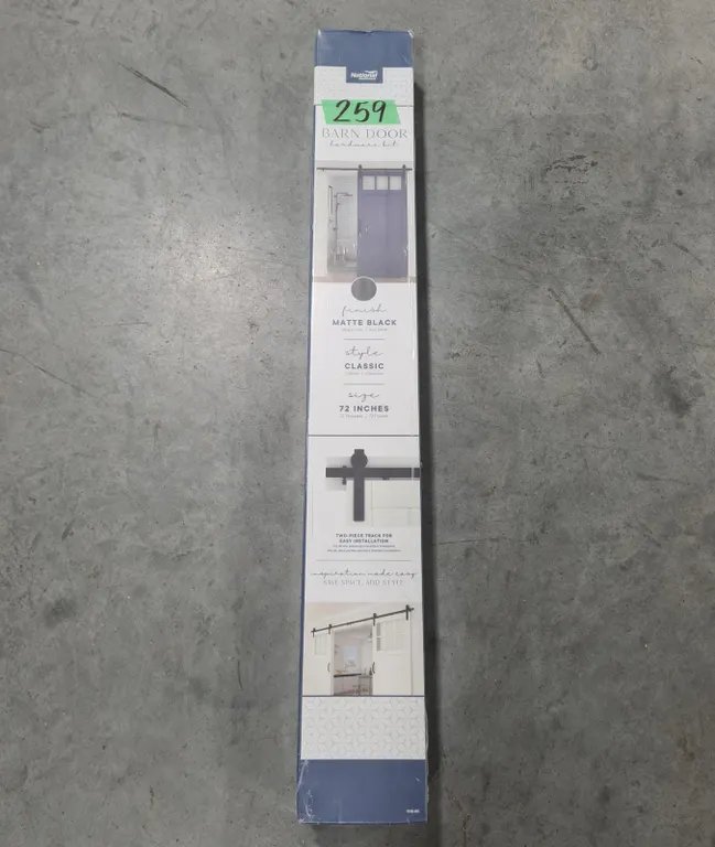 Matte Black Barn Door Hardware Kit