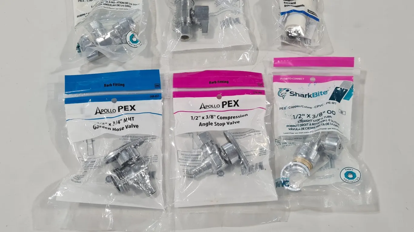 Assorted Apollo PEX & SharkBite Plumbing Valves and Couplings